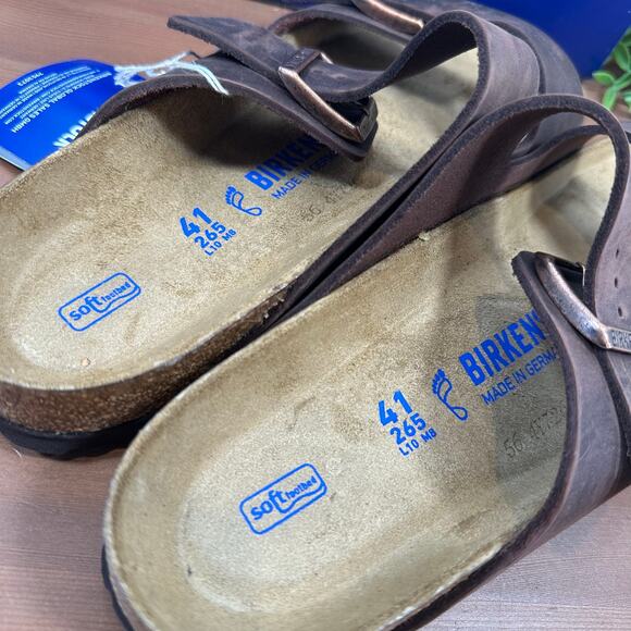 Birkenstock Arizona Soft Footbed Oiled Leather Habana Sandals Size 41 US W10/M8 - Picture 9 of 11